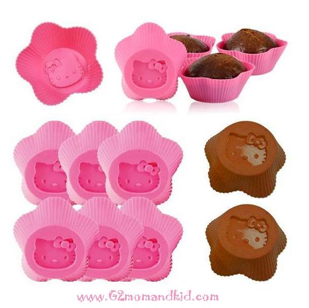 ++พร้อมส่ง++ ถ้วยซิลิโคนรูป คิตตี้ - Hello Kitty แพค 6 ชิ้น สามารถ อบ นึ่ง หรือแช่แข็งได้ สามารถใช้คัพเค้ก เค้ก ขนมชั้น วุ้น เยลลี่ พุดดิ้ง และอื่นๆ สวย น่ารักมาก