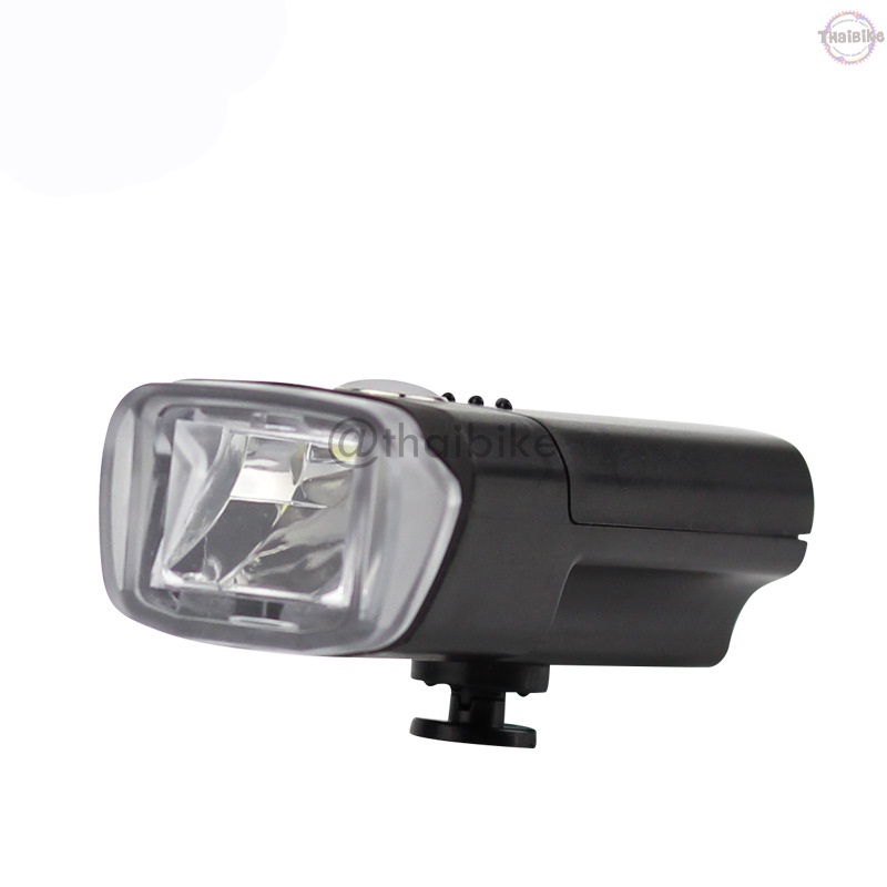 ไฟหน้าจักรยาน HJ-046 สีดำ แบบใช้ถ่าน จักรยาน