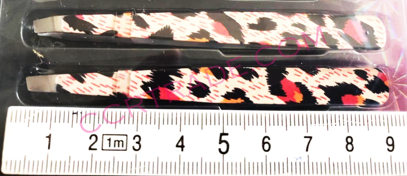 แหนบปากเฉียง ลายเสือใหญ่ 9.5 ซม.แผง