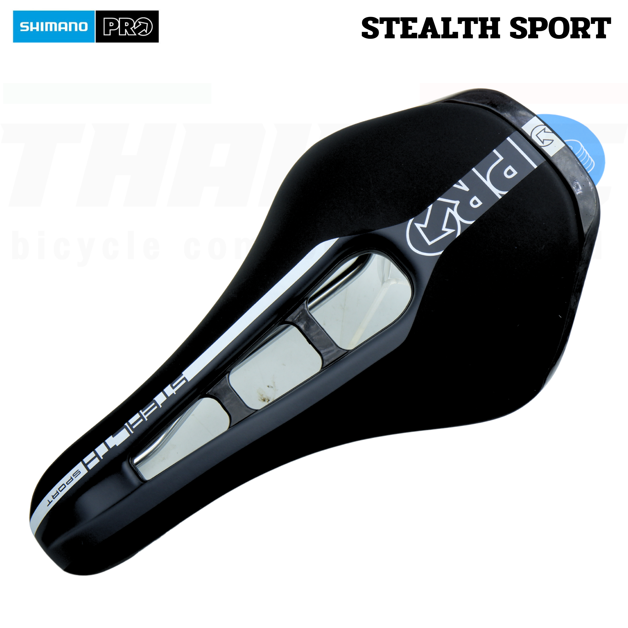 อานนั่งเบาะจักรยานเสือหมอบ PRO STEALTH SPORT สีดำ ขนาด 142MM/152MM