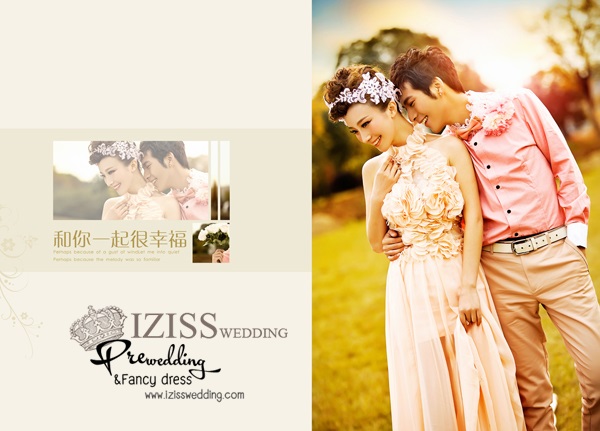 PW173 - Pre order ชุดคู่ถ่ายพรีเวดดิ้ง (prewedding dress) & ชุดแต่งงานแฟนซี (Fancy wedding dress)ชายหญิง "ธีมสีชมพู-โอโรส"