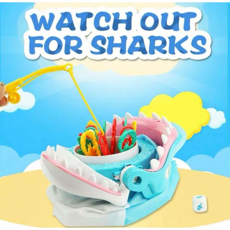 เกมตกปลาในปากปลาฉลาม เกมปลาฉลามงับมือ พร้อมส่งจากไทย