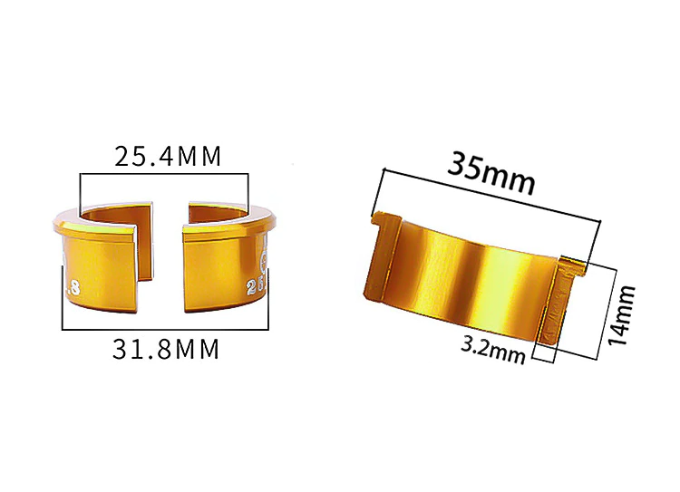 ตัวแปลงคอแฮนด์จักรยานจาก 25.4 เป็น 31.8 Shim Convert 25.4mm to 31.8mm Stem Adaptor