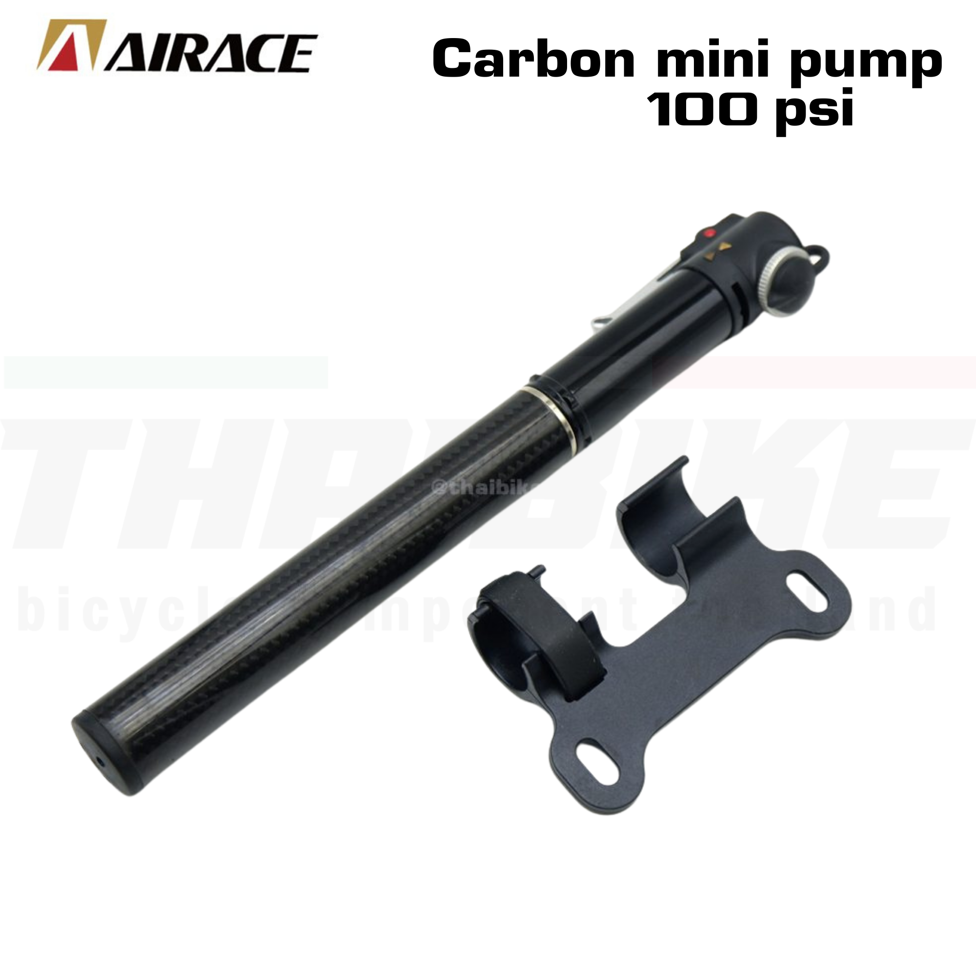 สูบจักรยานพกพา Airace Fit Carbon mini pump สูบได้สองหัว 100 psi (7 bar)