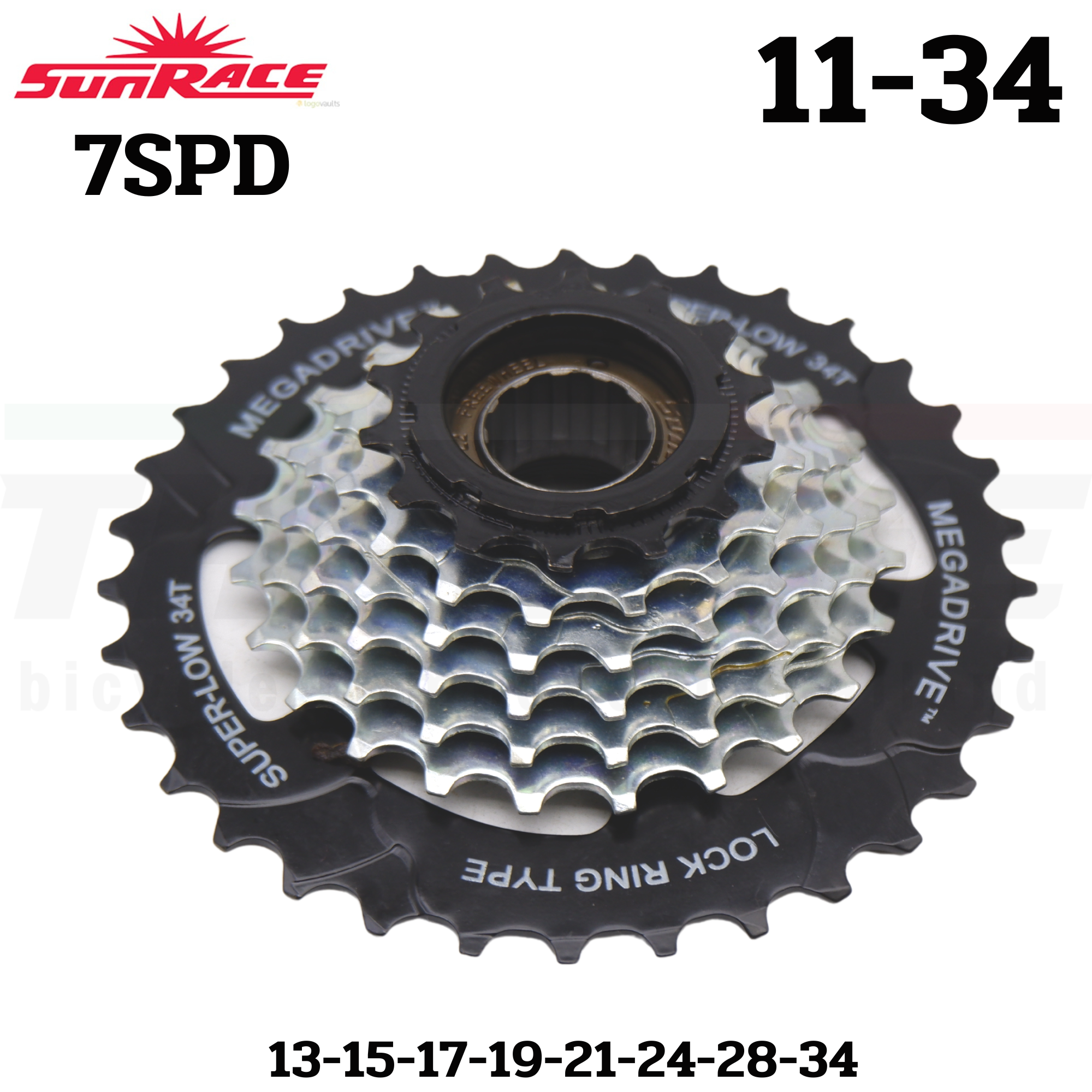 เฟืองเกลียวจักรยาน SUNRACE mtb,MFM4S 7SPDสปีด 13-34T/13-25T