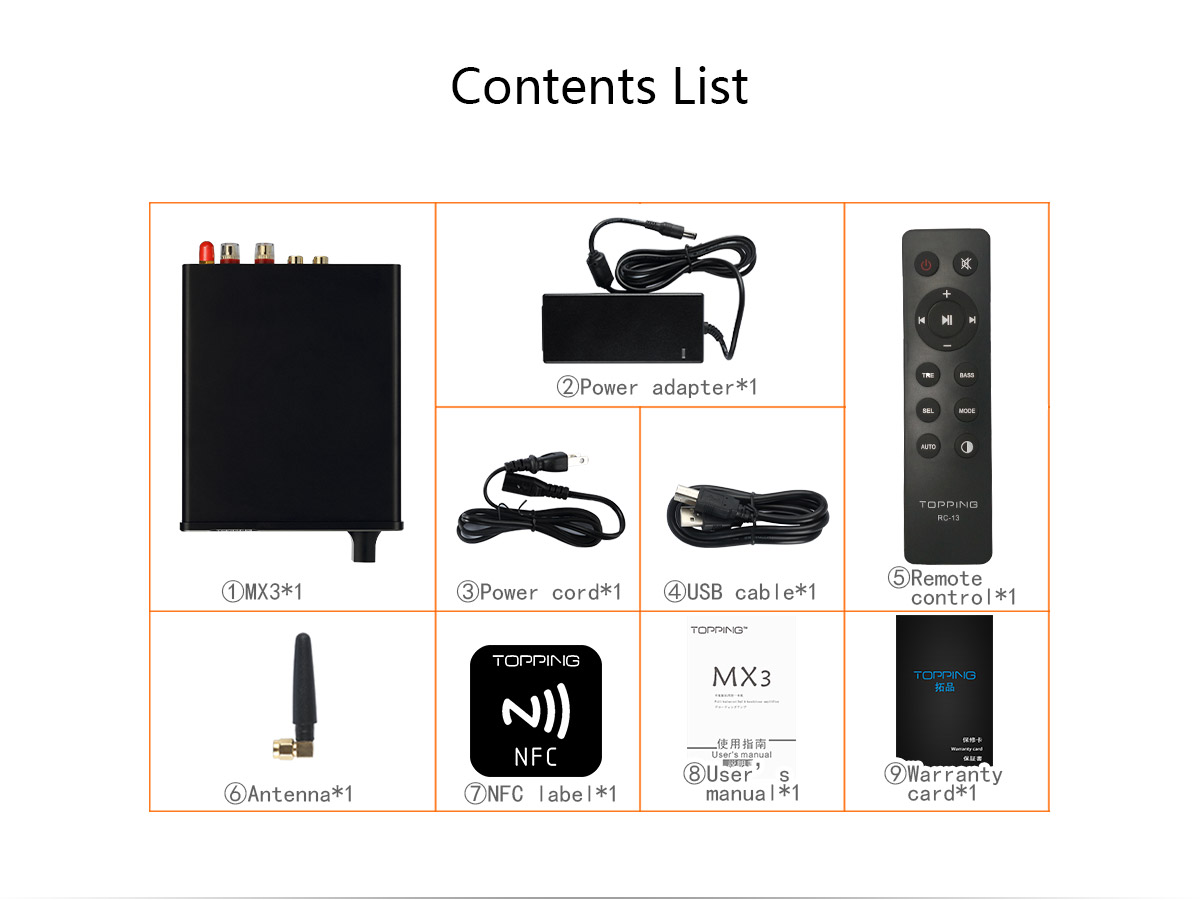 ขาย TOPPING MX3 DAC & Amp ตั้งโต้ะ รองรับ Bluetooth , NFC , Remote control , 24bit192KHz
