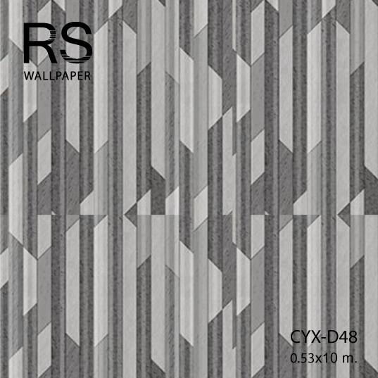 วอลเปเปอร์ลายกราฟฟิค (PRISM) สีเทาดำ CYX-D48