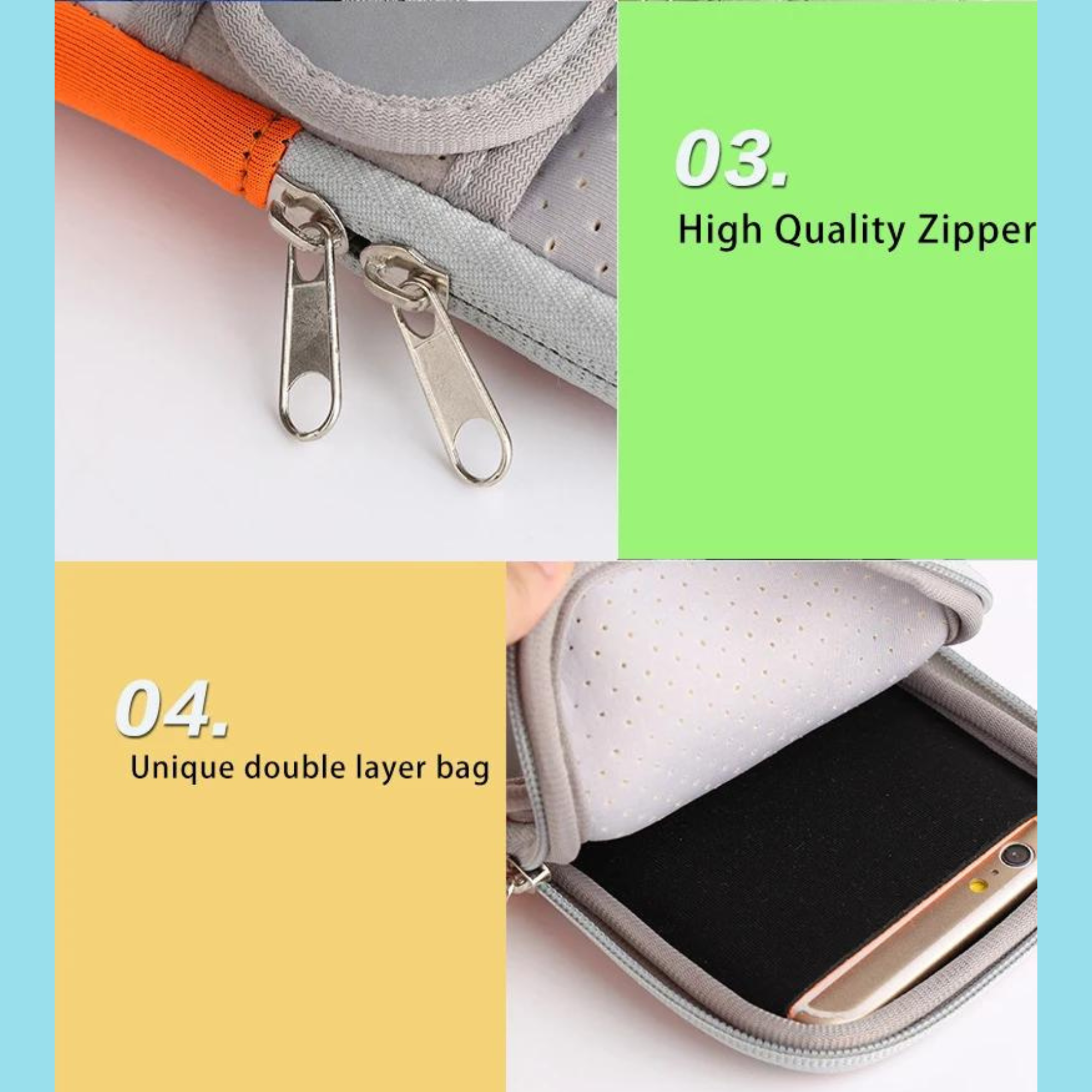 กระเป๋ารัดแขนใส่มือถือ ปั่นจักรยาน วิ่ง TAG-B นิ้ว