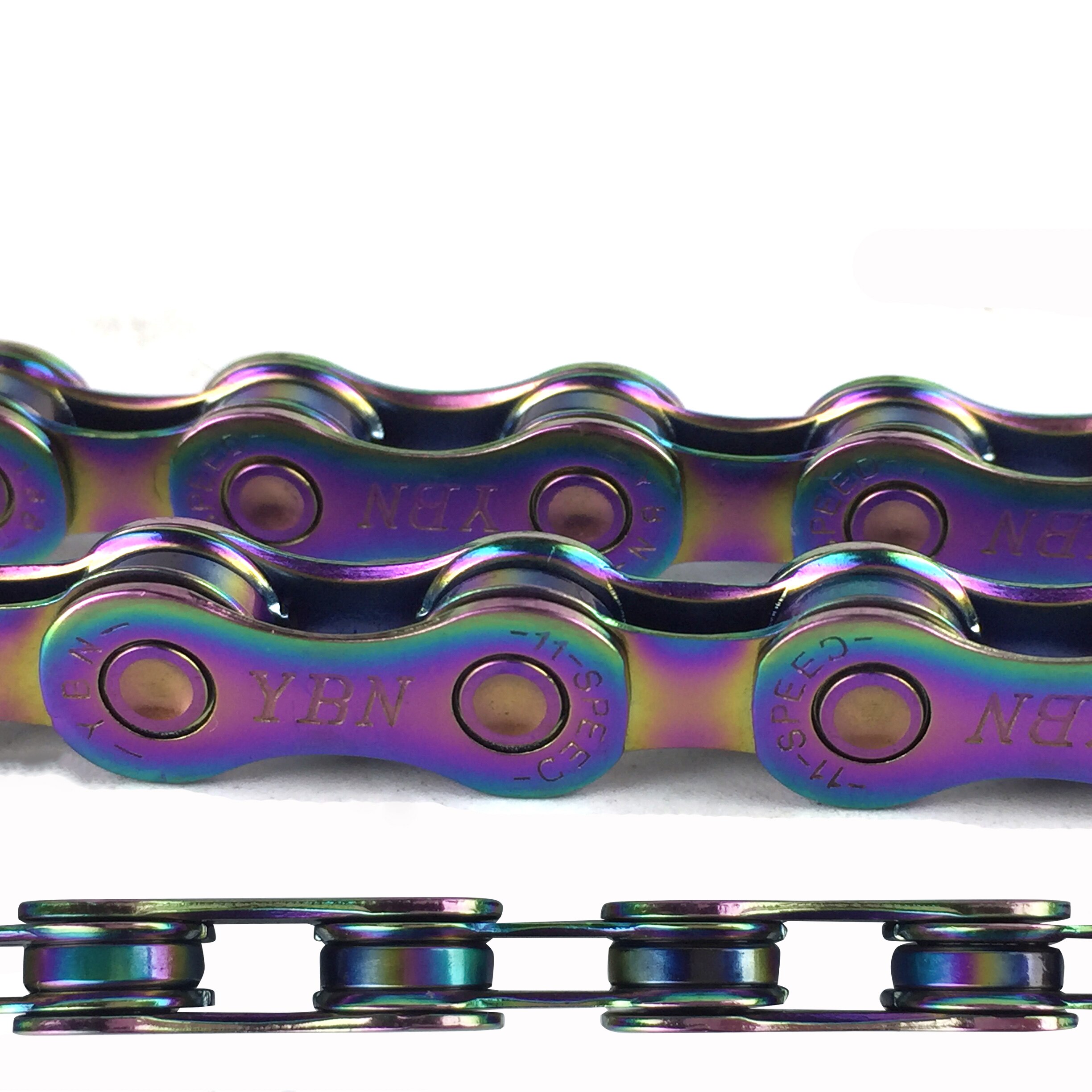 โซ่จักรยาน YBN / 11 sp. สีรุ้ง / 120L Ti-N Gold SLA 11 for SHIMANO CAMPAGNOLO AND SRAM