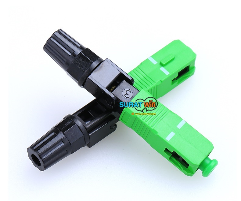 SC Fast Connector SC/APC(สีเขียว)แบบแพ็ค สำหรับ เข้าหัวสาย Fiber Optic ด้วยตนเอง