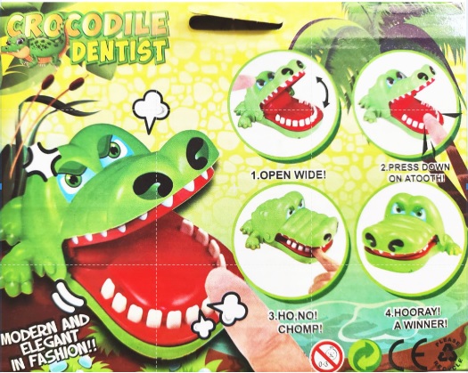 จระเข้เขียวจอมงับกล่อง 12x15.5 ซม.(1x3)