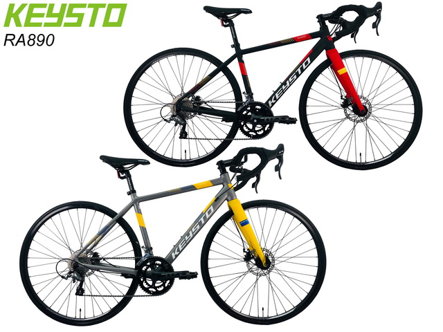 KEYSTO RA890 เสือหมอบดิสเบรก เฟรมอลูมิเนียมซ่อนสายลบรอยเชื่อม 18 สปีด