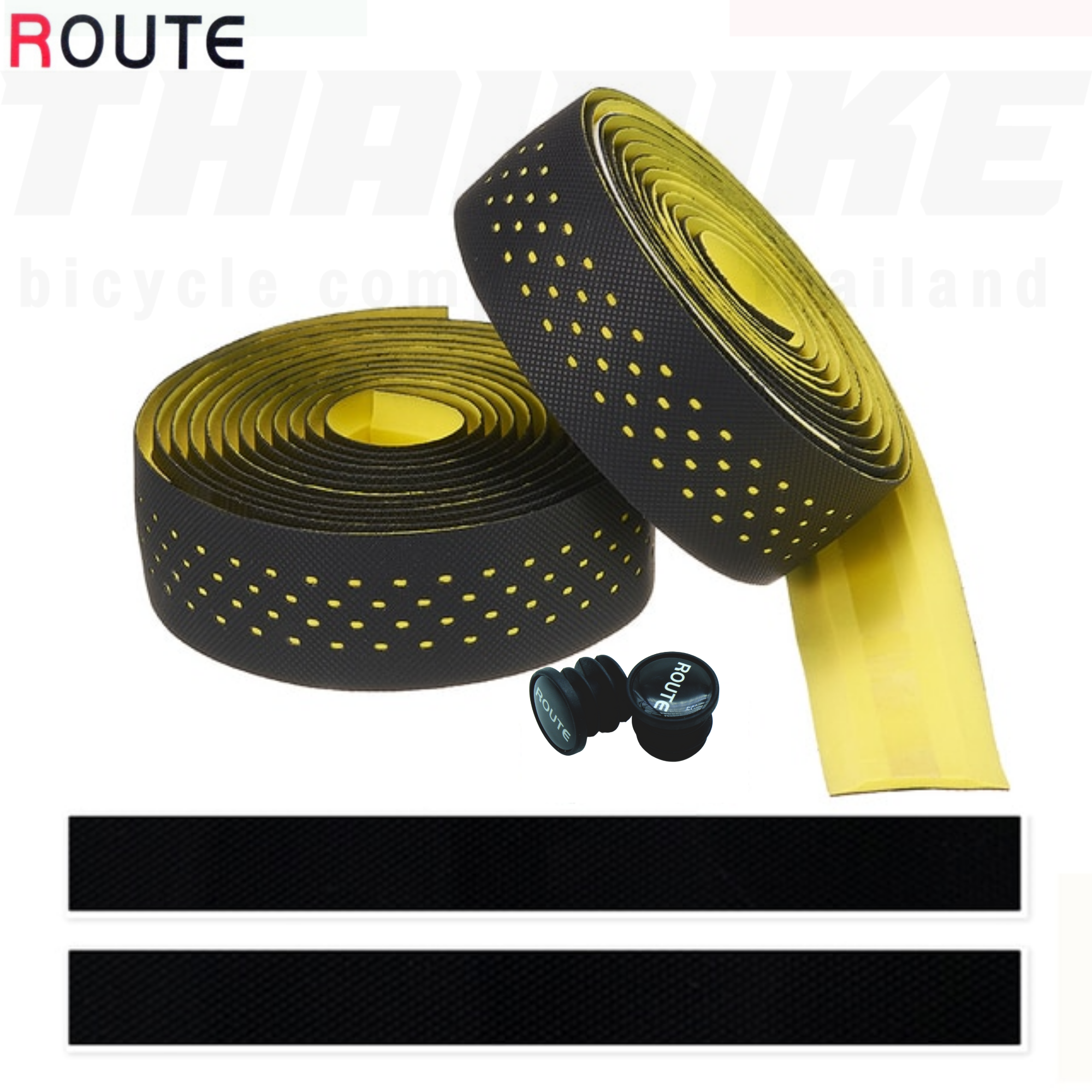 ผ้าพันแฮนด์จักรยานเสือหมอบ ROUTE แบบ 2TONE DOT