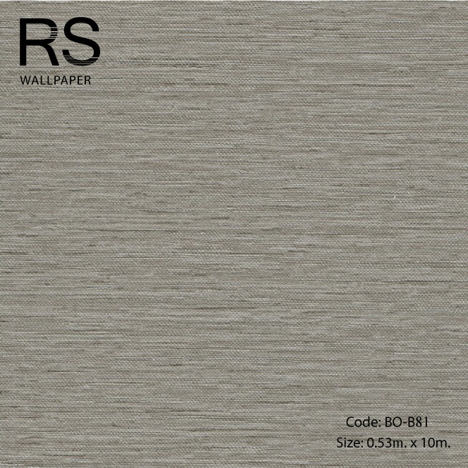 วอลเปเปอร์เทกเจอร์ผ้าลงสีแนวขวางพื้นสีเทา BO-B81