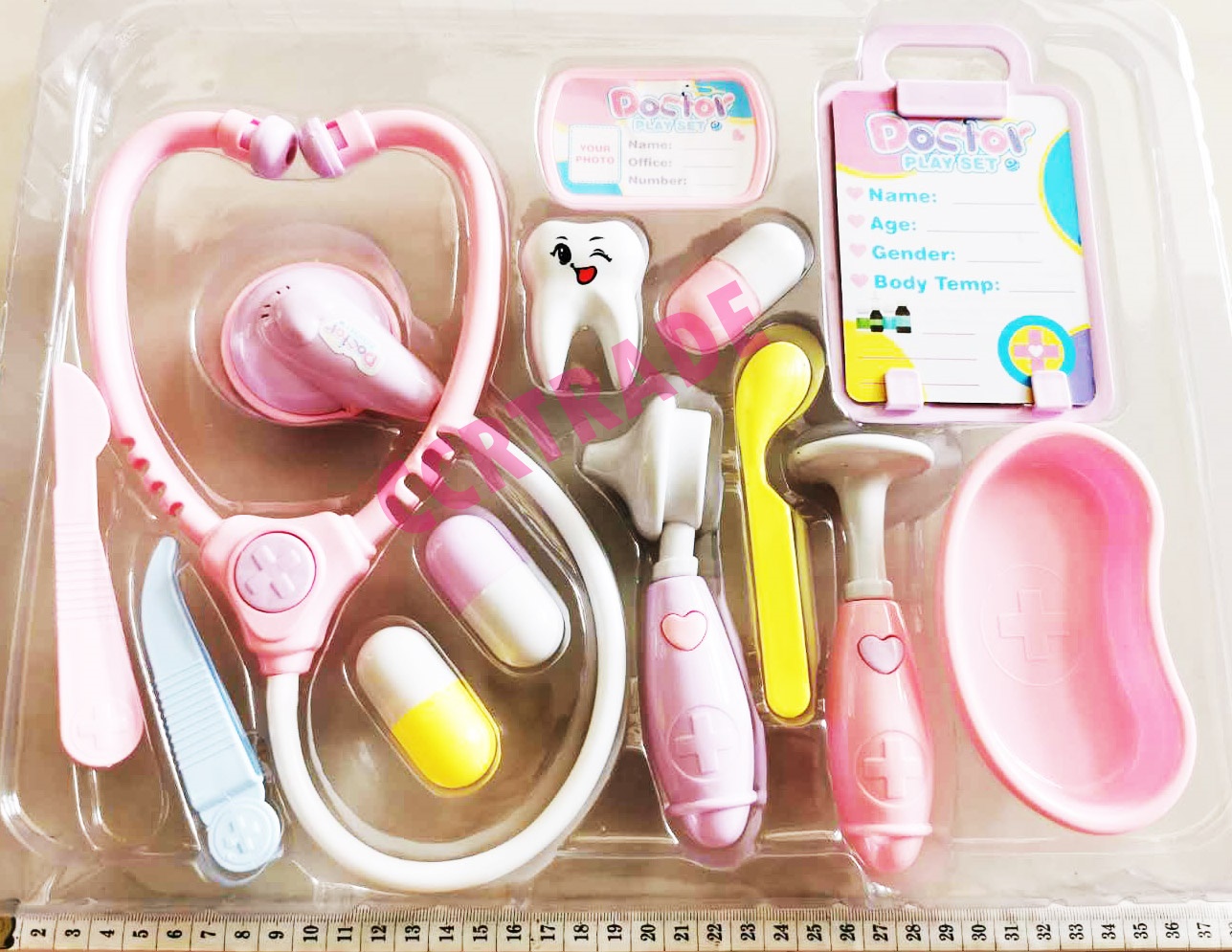 ชุดหมอฟันสีหวาน+หูฟังกล่องหิ้ว 29.5x39 ซม.(1x3)