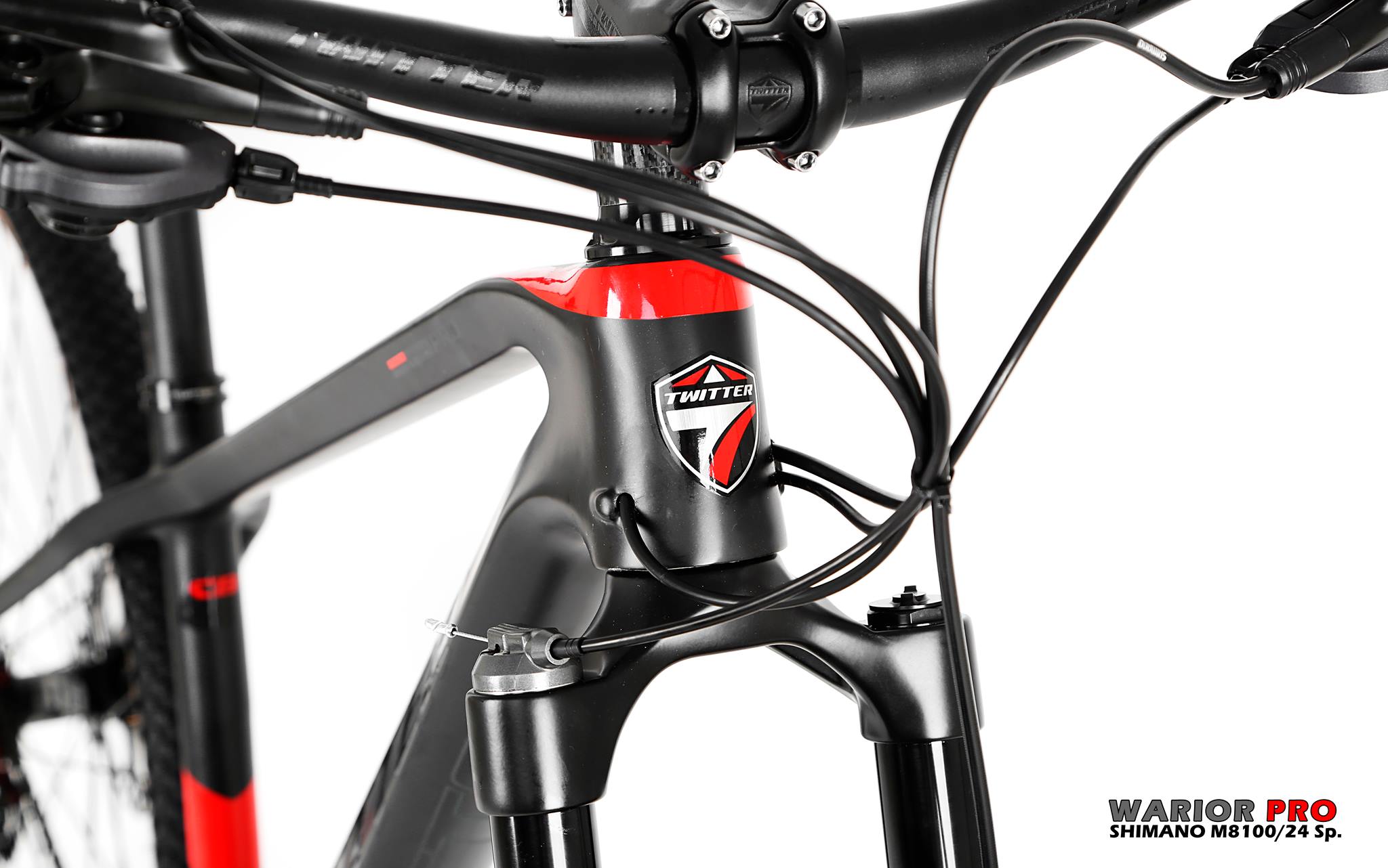 ใหม่สุด TOP สุด จักรยานเสือภูเขา คาร์บอน TWITTER รุ่น WARIOR PRO 24Sp. (2021)