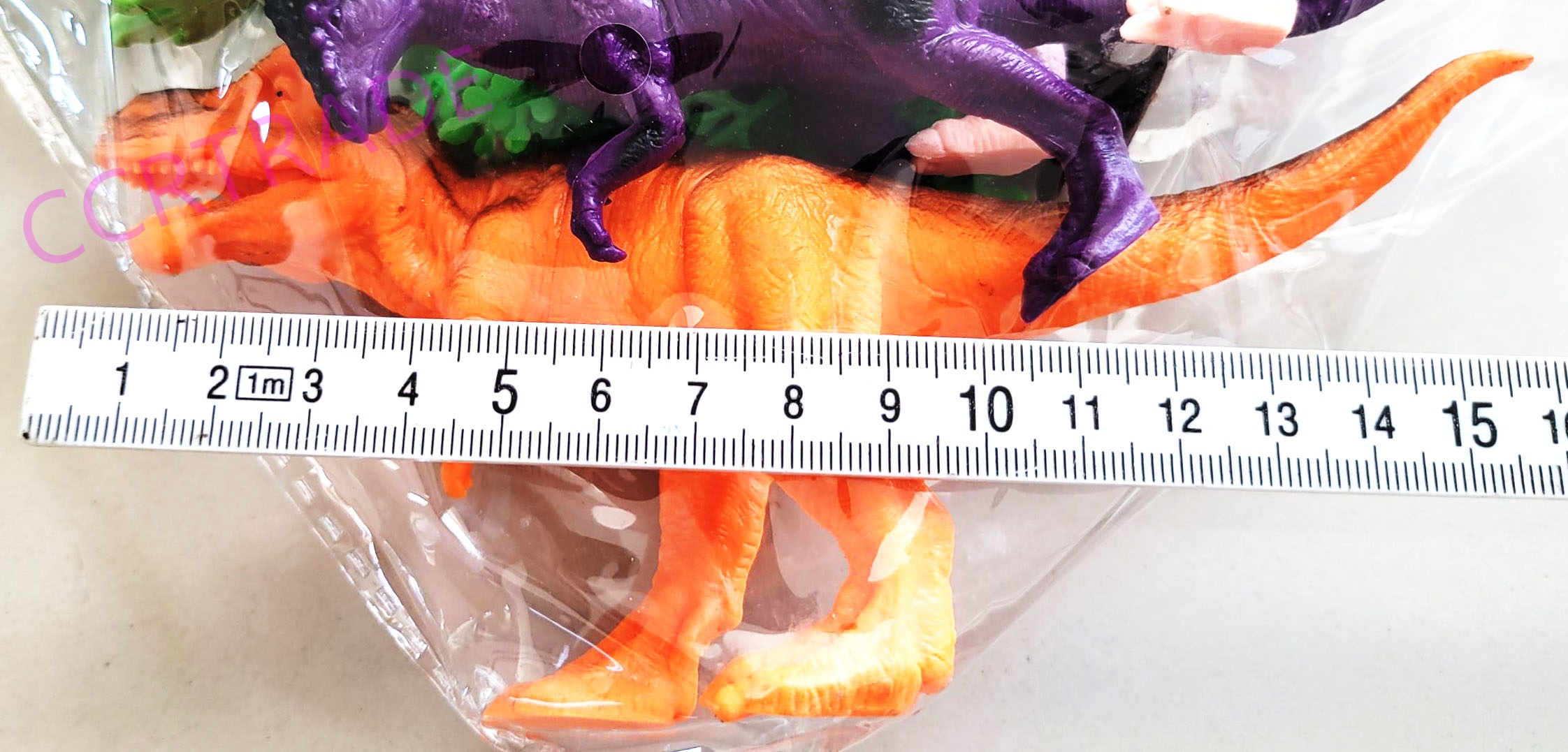 เซ็ทไดโนเสาร์สีสด 9 ชิ้นถุง PVC 20x29.5 ซม.(1x3)