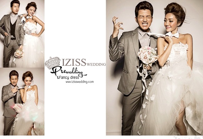 PW165 - Pre order ชุดคู่ถ่ายพรีเวดดิ้ง (prewedding dress) & ชุดแต่งงานแฟนซี (Fancy wedding dress)ชายหญิง "ธีมสีขาว-เทา"