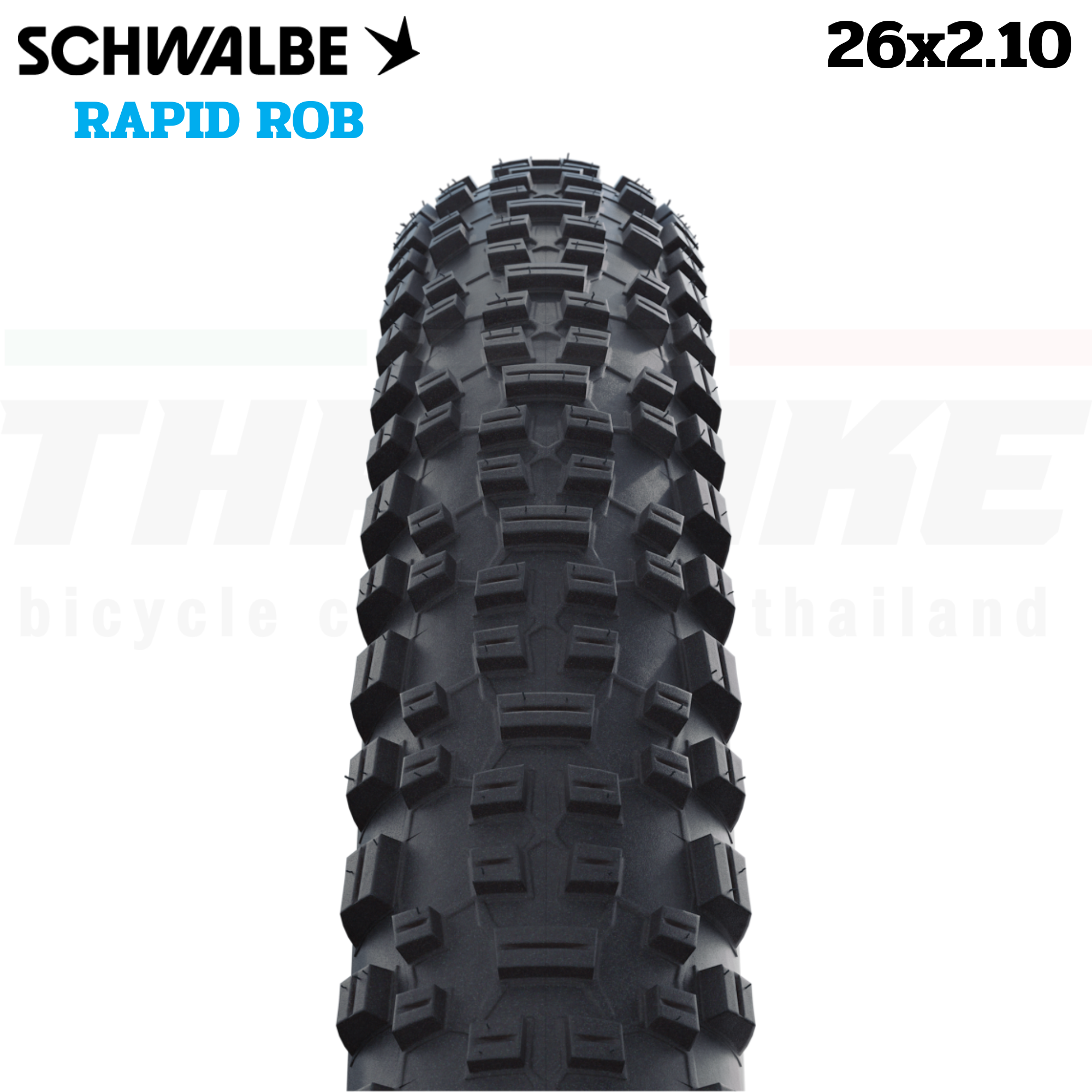 ยางนอกจักรยานเสือภูเขาขอบลวด SCHWALBE MTB รุ่น RAPID ROB 26X2.10