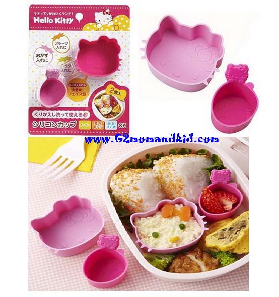++พร้อมส่ง++ พิมพ์ซิลิโคนทำอาหาร ขนม วุ้น เยลลี่ ลาย Hello Kitty หรือจะใช้เป็นถ้วยแบ่ง แยก อาหาร ขนม ก็ได้ไม่ว่ากันค่ะ 1 แพ็ค มี 2 ลาย 2 ไซส์ สินค้านำเข้า japan แท้ค่ะ