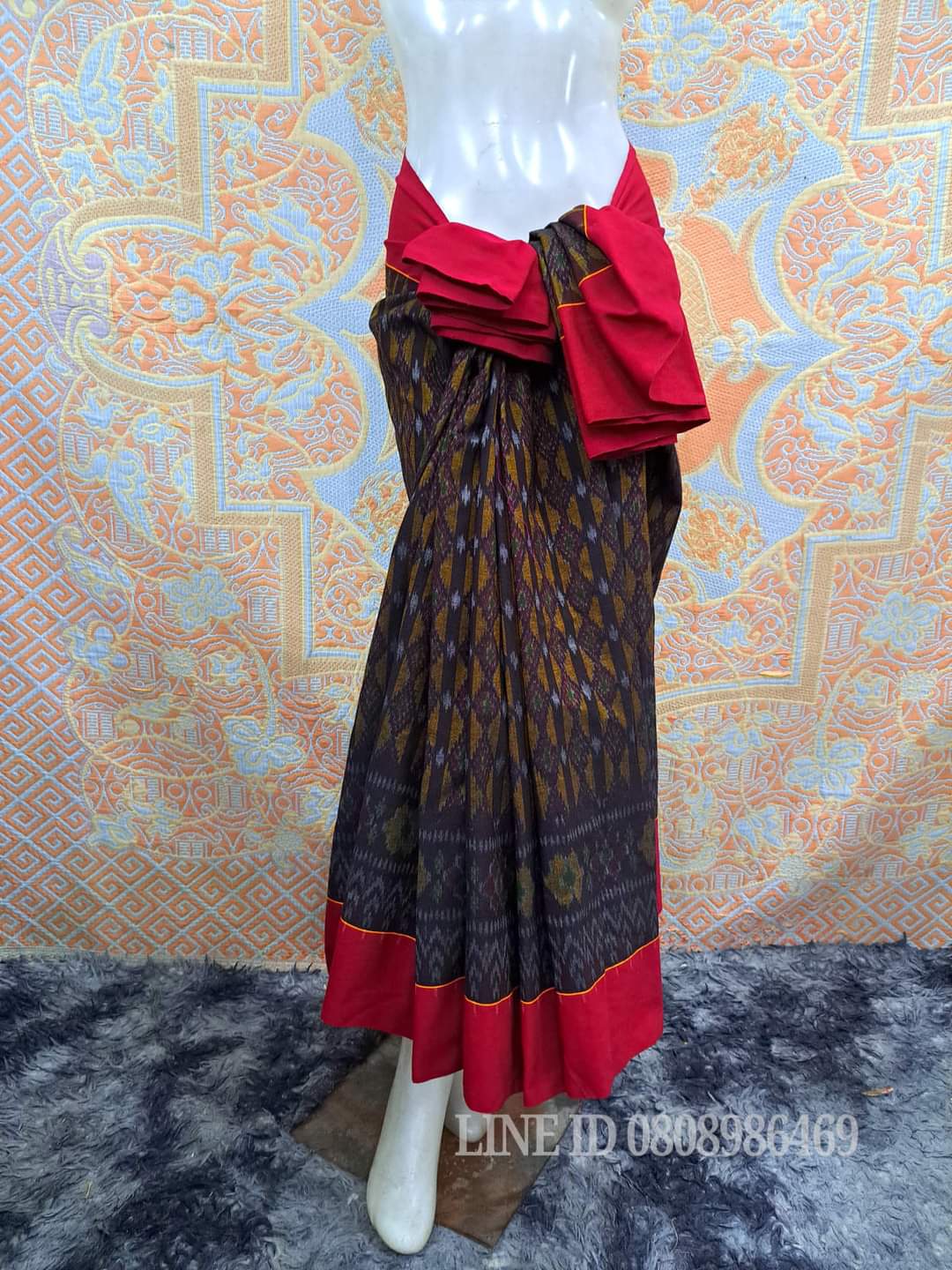 เสื้อสูทชายฝ้ายแท้มัดหมี่ตีนแดงทอมือ เสื้อสูทชายฝ้ายแท้ สูทผ้าไทยชาย ซาฟารีผ้าไทยชาย สูทผ้าฝ้ายมัดหมี่ตีนแดง