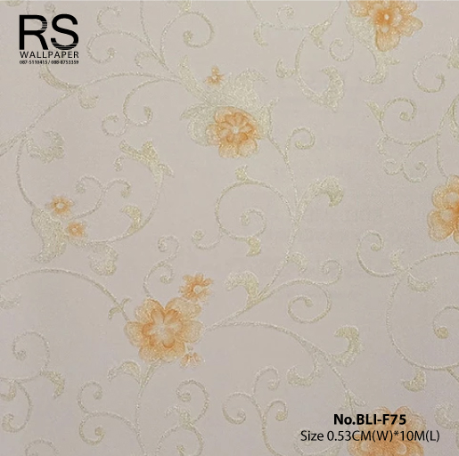 วอลเปเปอร์ ลายดอกไม้สีโอรส NO.BLI-F75