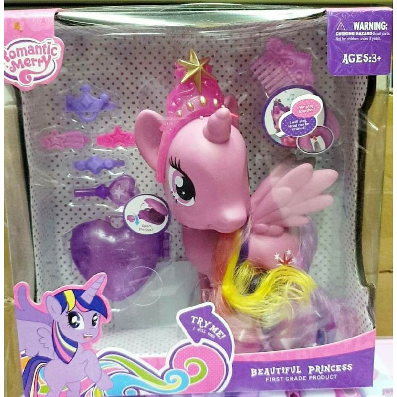 ตุ๊กตาโพนี่ มีเสียงมีไฟ 🎁หวีผมได้ ตัวใหญ่‼️งานเกรดดีมาก‼️พร้อมส่งจากไทย ส่งไว ค่าส่งถูก