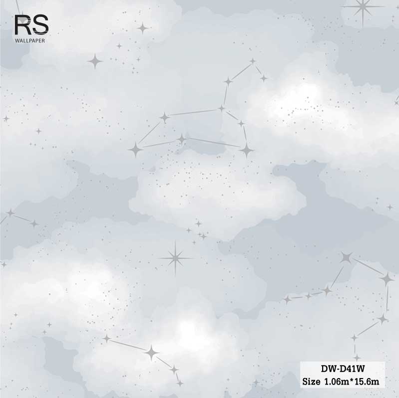 วอลเปเปอร์ ลายแสงดาวบนท้องฟ้า สีเทา DW-D41W