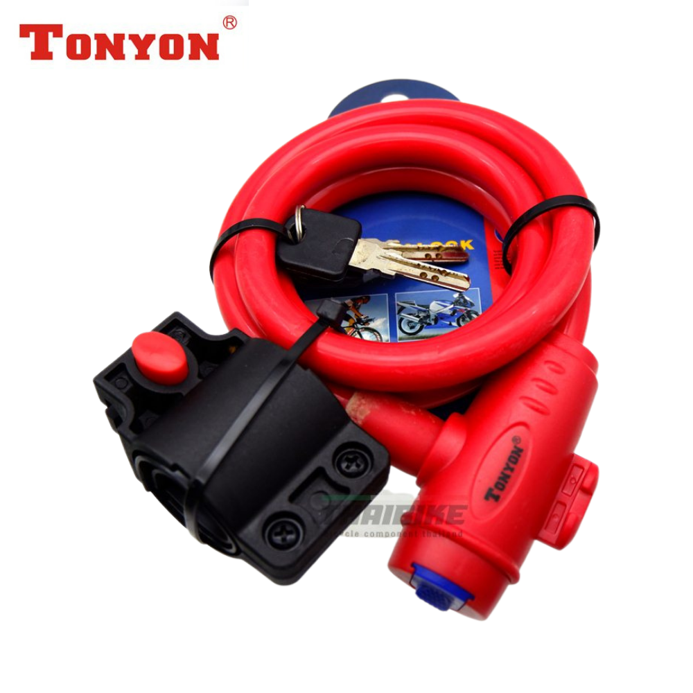 สายล็อคจักรยาน มอเตอร์ไซต์ TONYON แบบกุญแจ