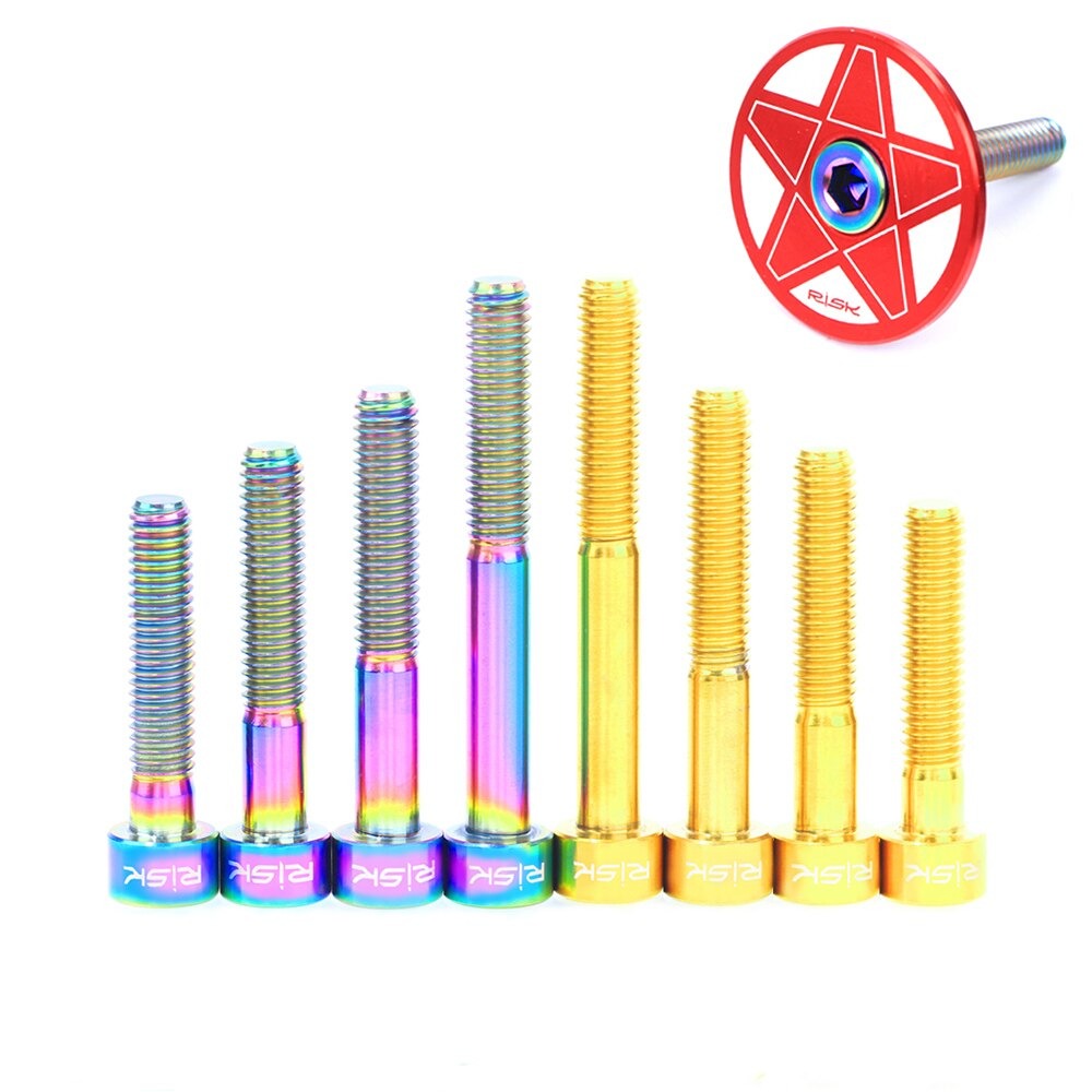 RISK น็อตฝาปิดสเต็มจักรยานแบบไทเทเนี่ยม ใช้กับจักรยาน