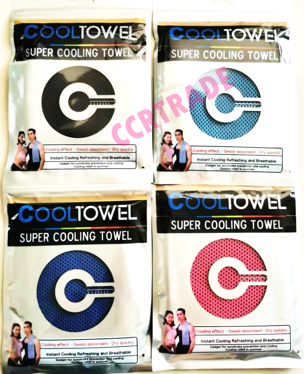 ผ้าเย็นลดอุณหภูมิ คละสี 30x80 ซม.