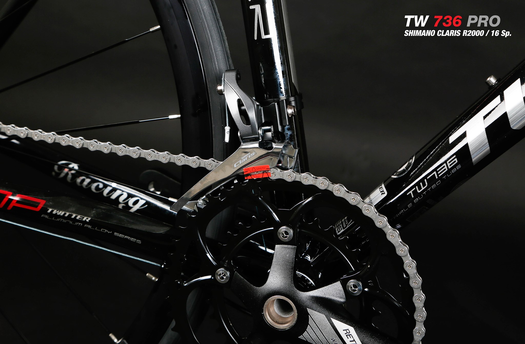 จักรยานเสือหมอบ TWITER รุ่น TW 736 PRO Top Aluminium ลบรอยเชื่อม ซ่อนสาย