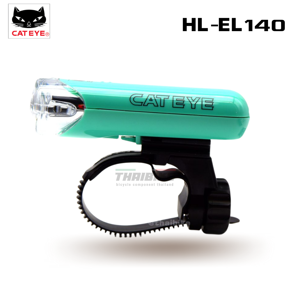 CATEYE ไฟหน้าจักรยานแคทอายรุ่น HL-EL140 (หลอดเดียว), สีเขียว BIANCHI