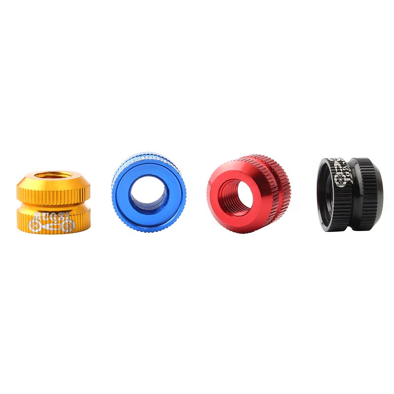 (2ชิ้น)น็อตวาล์วยางในรถจักรยานอลูมิเนียม MUQZI CNC Tire Vacuum Law Mouth Nut Bike Tire Inner Valve Cap