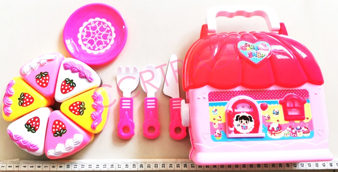 ร้านเค้กผ่าได้กระเป๋าหิ้วมีเสียง มีไฟแผงครอบ 27x32 ซม.(1x3)