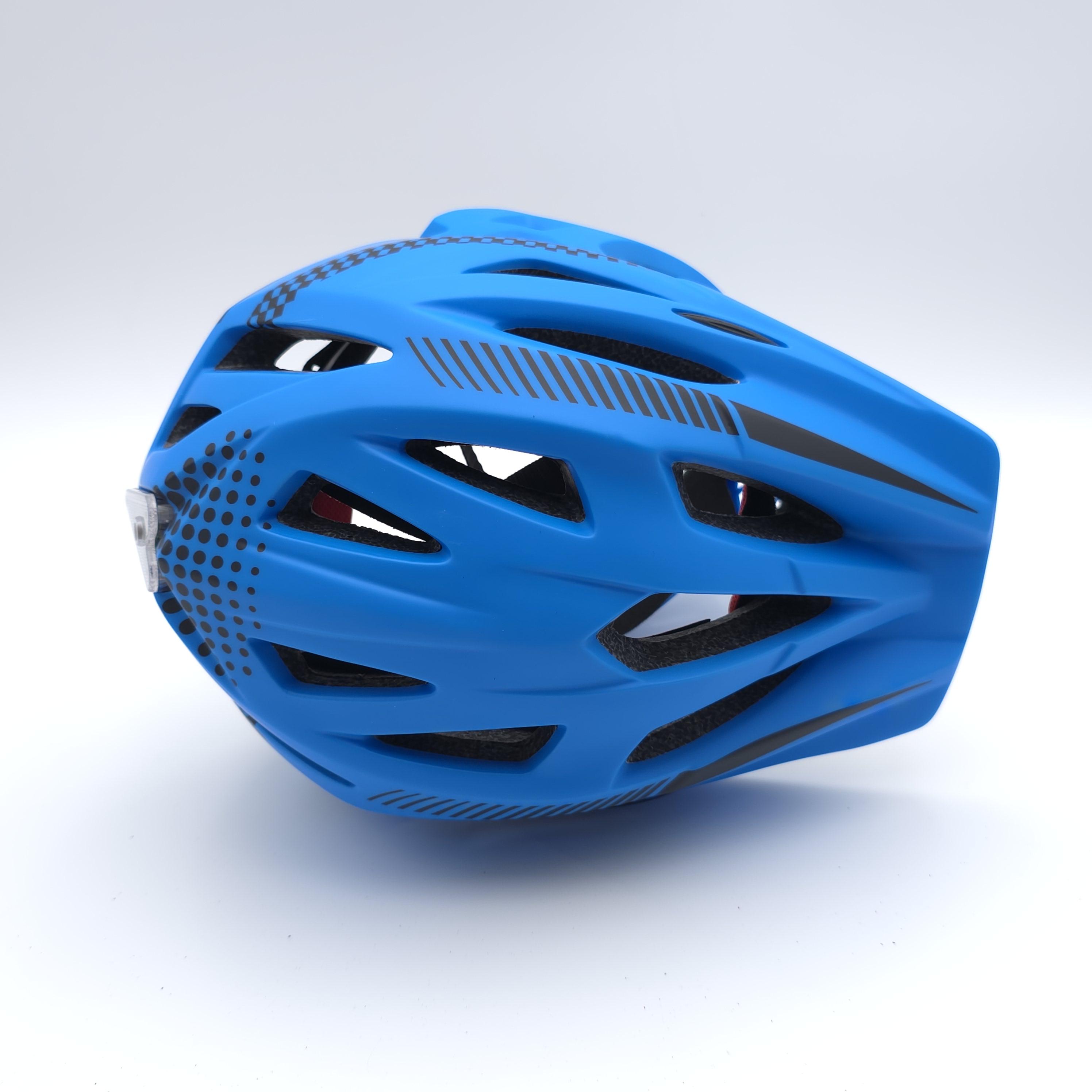 หมวกจักรยานเด็ก เต็มใบ สีฟ้าดำ 46-53 ซม.