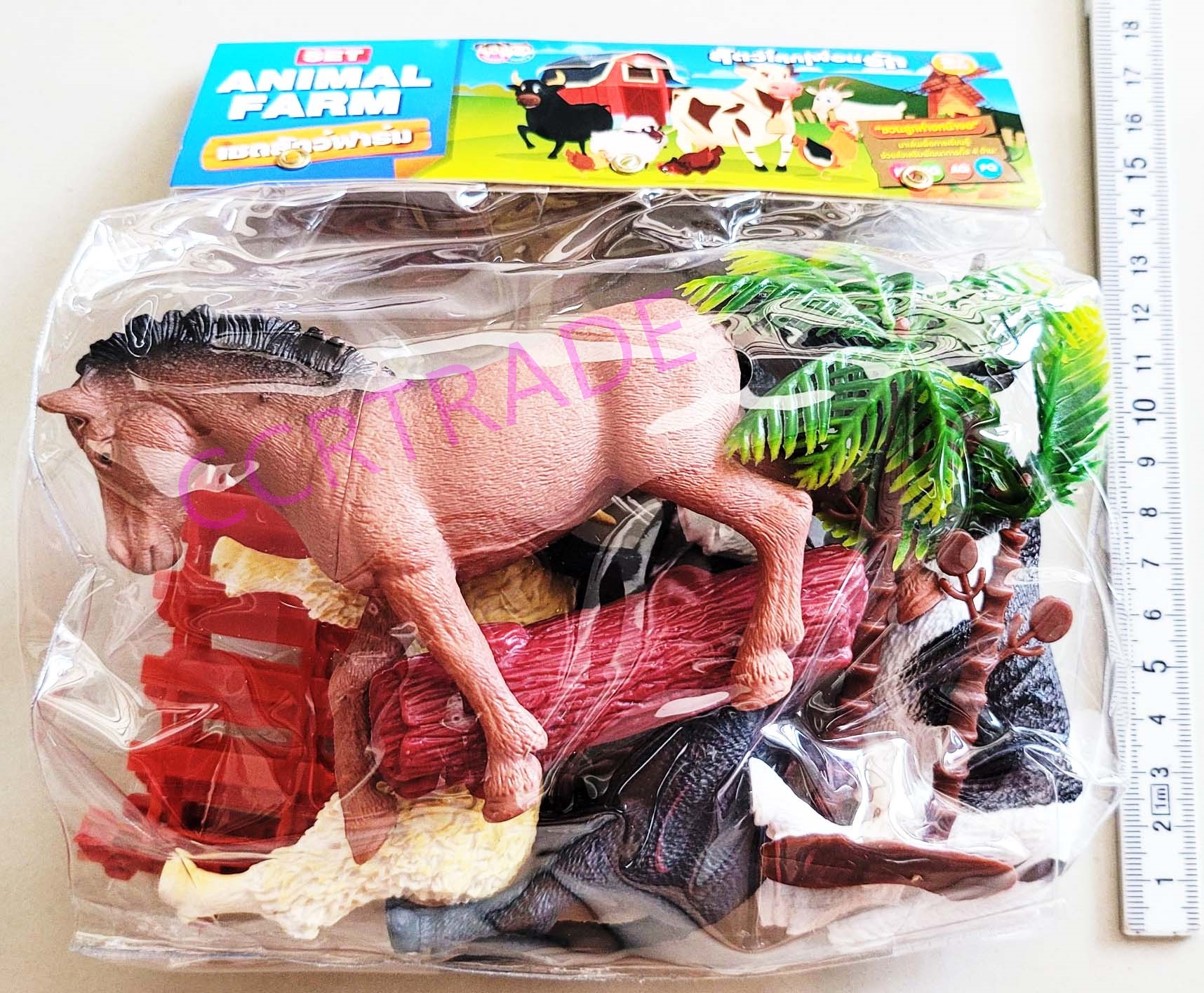 ชุดสัตว์ฟาร์มเพื่อนรัก 10 ชิ้นถุง PVC 16x19.5 ซม.(1x3)