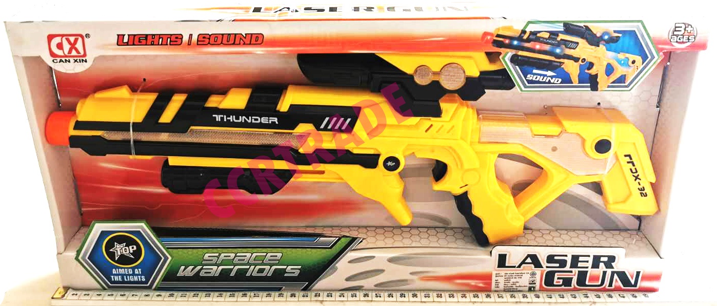 ปืนเลเซอร์สตาร์วอร์จัมโบ้ มีเสียง มีไฟกล่อง 24x50 ซม.(1x3)