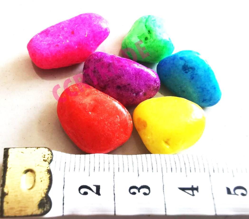 หินตู้ปลาสีสด 500 กรัม ถุงตาข่าย