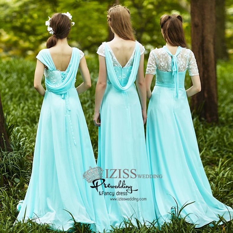 ฺBM0113 - พรีออเดอร์ ชุดเพื่อนเจ้าสาวราตรียาวธีมสีเขียวมินท์ น่ารักมากๆค่ะ