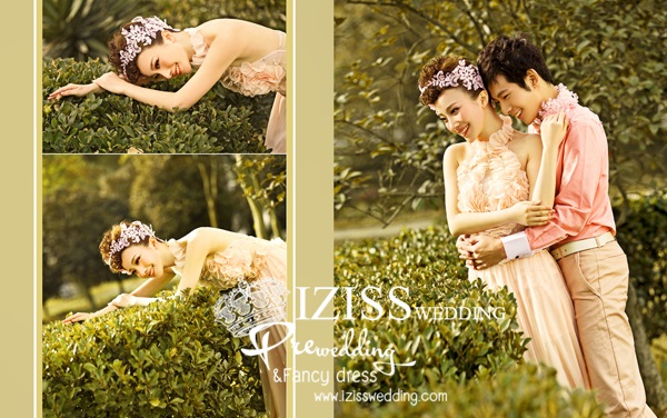 PW173 - Pre order ชุดคู่ถ่ายพรีเวดดิ้ง (prewedding dress) & ชุดแต่งงานแฟนซี (Fancy wedding dress)ชายหญิง "ธีมสีชมพู-โอโรส"