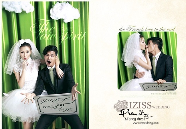 PW197 - Pre order ชุดคู่ถ่ายพรีเวดดิ้ง (prewedding dress) & ชุดแต่งงานแฟนซี (Fancy wedding dress)ชายหญิง "ธีมสีขาว-ดำ"