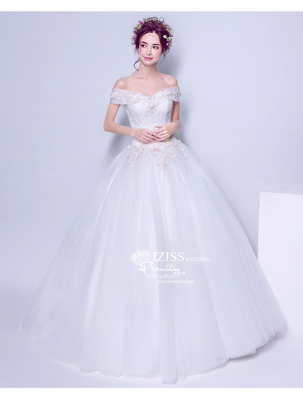 BR290 **พร้ีออเดอร์**ชุดแต่งงาน&ชุดเจ้าสาวแบบยาวสีขาวเกรดพรีเมี่ยม หรูหราน่ารัก สวยโดดเด่นไม่ซ้ำใคร