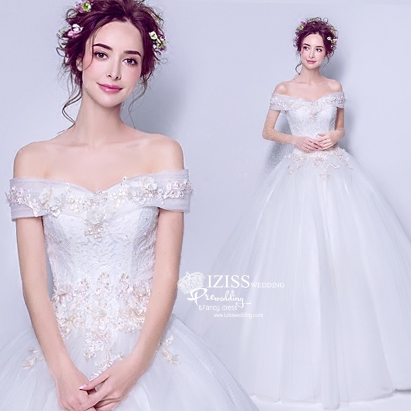 BR290 **พร้ีออเดอร์**ชุดแต่งงาน&ชุดเจ้าสาวแบบยาวสีขาวเกรดพรีเมี่ยม หรูหราน่ารัก สวยโดดเด่นไม่ซ้ำใคร