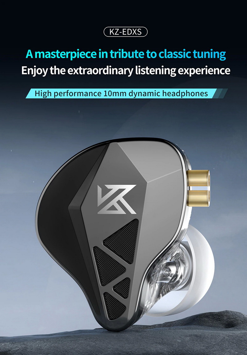 KZ EDXS หูฟังไดรเวอร์ Dynamic 10 mm ประสิทธิภาพสูง ประกันศูนย์ไทย