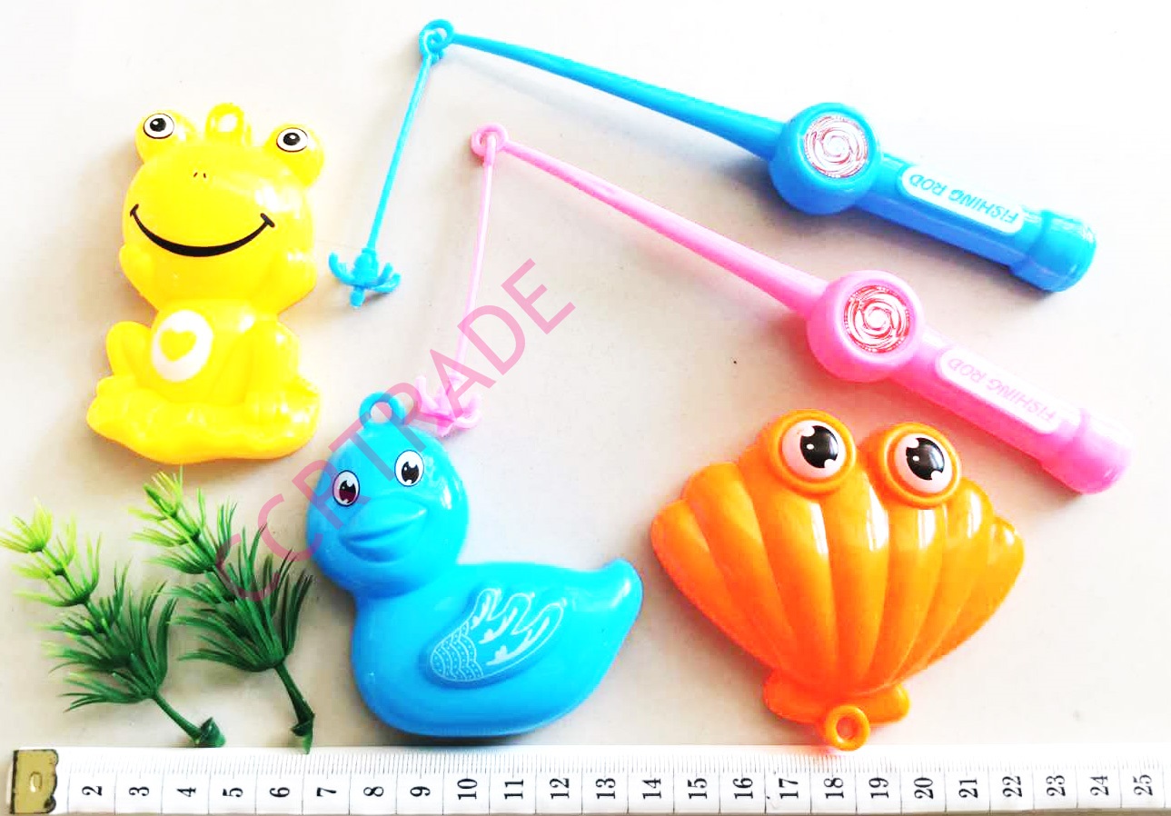 ชุดตกปลาสีสด 7 ชิ้นกล่องถาด 17.5 ซม.