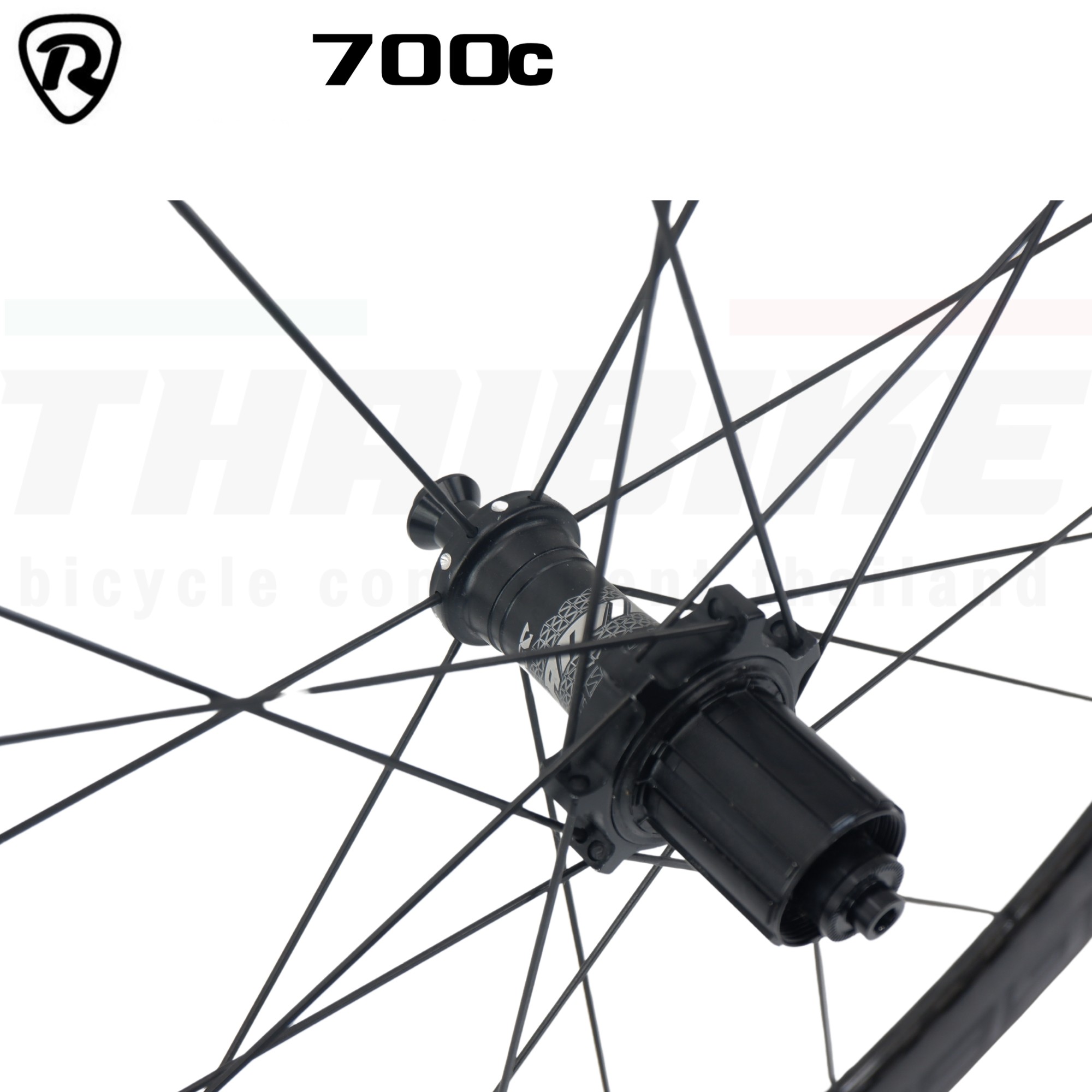 ล้อจักรยานเสือหมอบคาร์บอน Retrospec รุ่น Racing 8 Carbon T800 ลาย Carbon 12k ทแยง