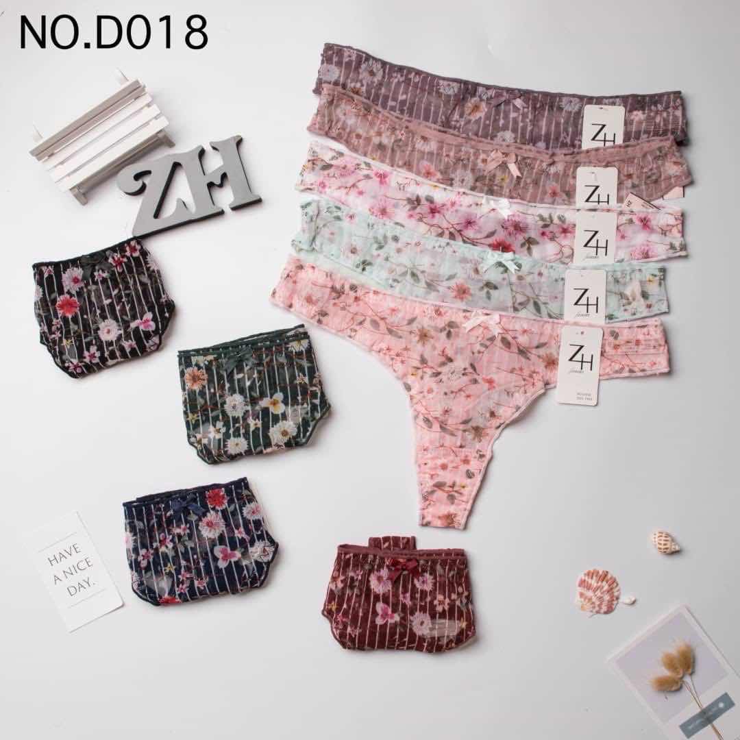 BLS✿D018 กางเกงในลูกไม้ จีสตริง