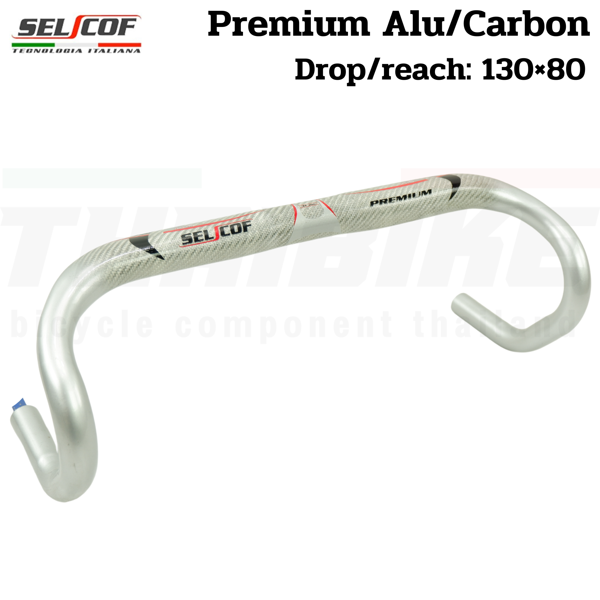 แฮนด์จักรยานเสือหมอบอลูมิเนียมผสมคาร์บอน SELCOF PREMIUM 40/42/44