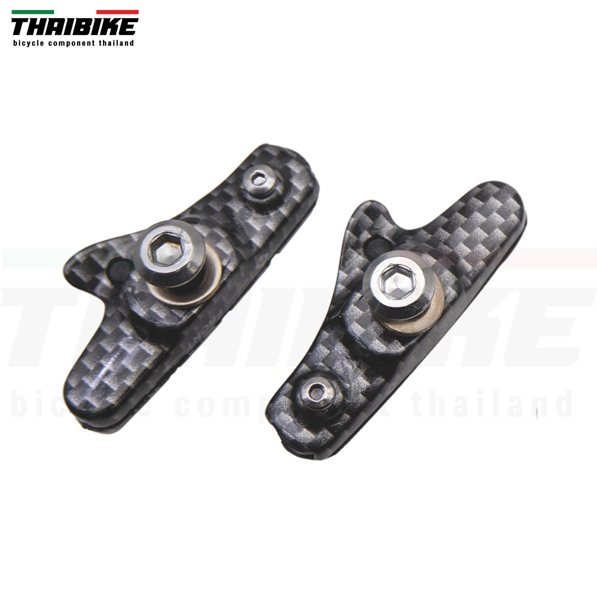 ผ้าเบรคจักรยานเสือหมอบล้ออลูมิเนียม แบบมีฝักเบรค THAIBIKE แถมฟรียางเบรค 1 ชุด